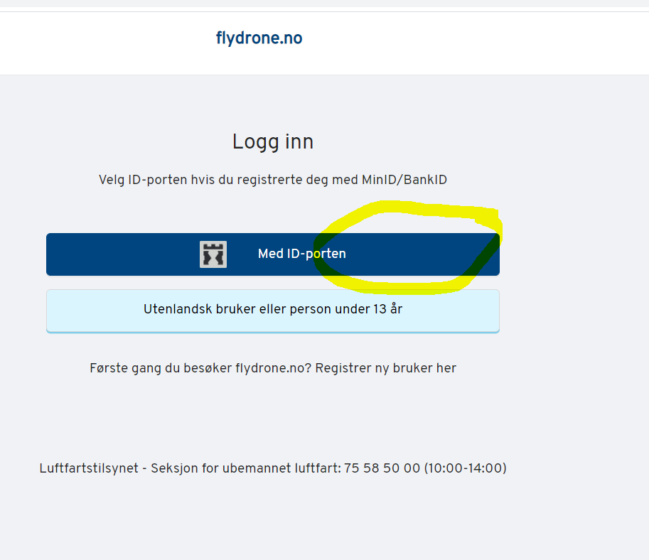 Logg inn med Bank-ID eller lignende
